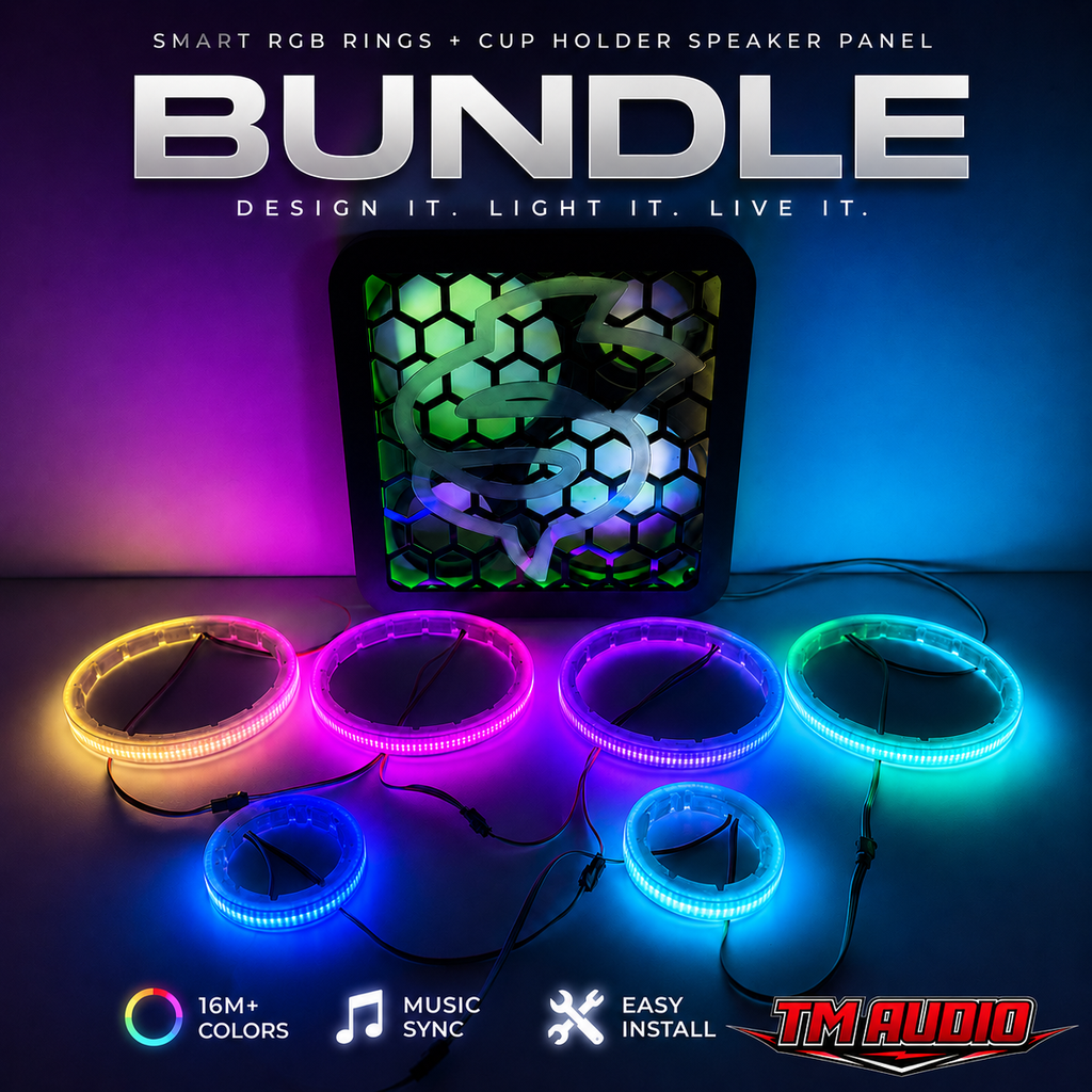 NEW BUNDLE CUP HOLDER SPEAKER POD & SMART RGB RINGS
