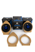 OFFER FOUR 6.5 NEMESIS PRO COAXIAL SPEAKERS & MDF SPEAKER ADAPTERS 6.5" FOR 2014- 2026  CHEVROLET SILVERADO/GMC SIERRA