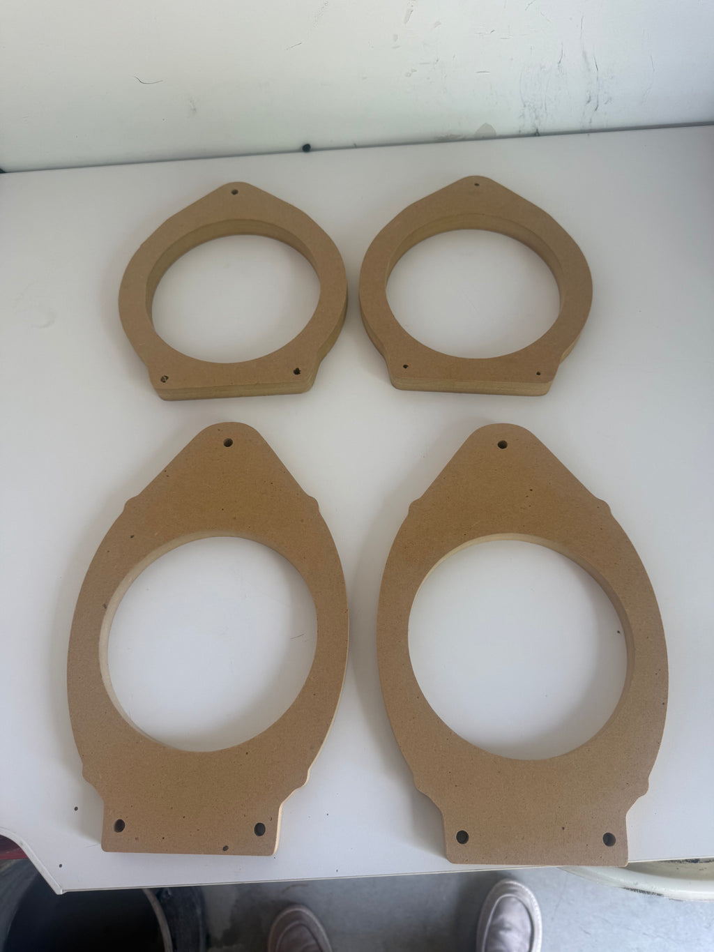 MDF DOOR SPEAKER ADAPTERS 6.5"    2014-2026 CHEVROLET SILVERADO/GMC SIERRA