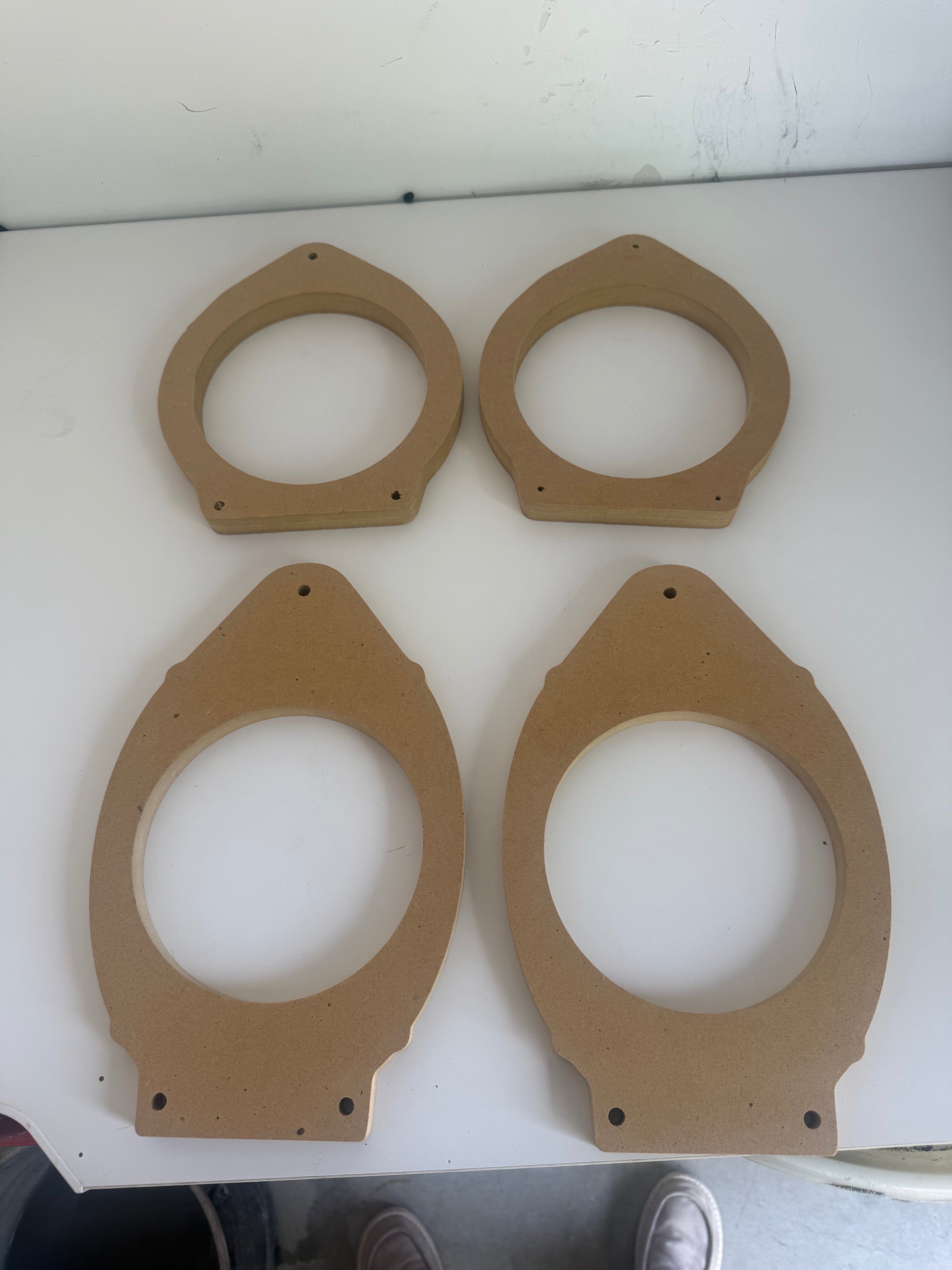 MDF DOOR SPEAKER ADAPTERS 6.5"    2014-2026 CHEVROLET SILVERADO/GMC SIERRA